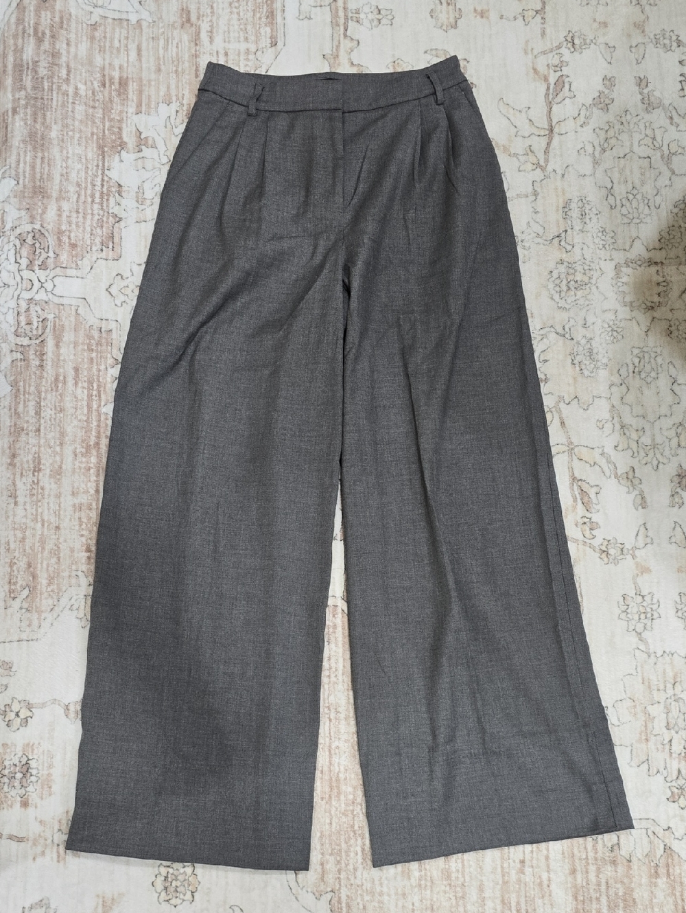 Express Wide Leg Dress Pants in Charcoal Gray